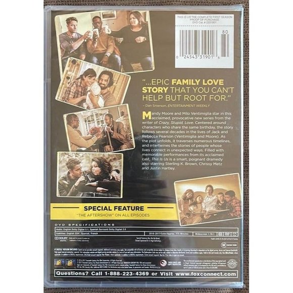 This Is Us: The Complete First Season (DVD, 2016) - Picture 2 of 2